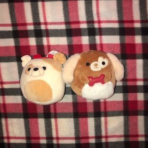 Brock & Delroy valentines puppies squishmallow 4” nwt
